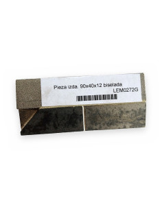 Pieza izda. 90x40x12 biselada p/soldar sobre taloneras y rejas