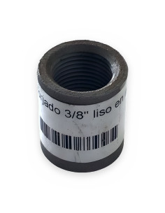 Manguito forjado 3/8" liso en negro rosca H