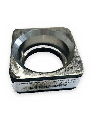 Placa 30 mm con agujero central para lanza de tiro