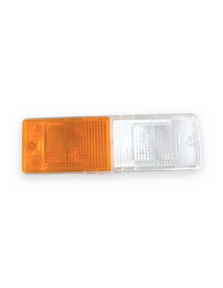 Tulipa piloto delantero rectangular 60x180 (blanco + naranja) plástico