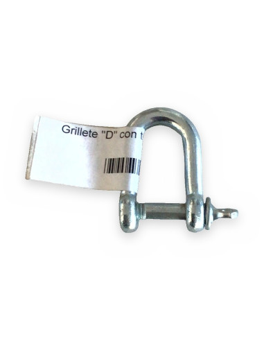Grillete "D" con tornillo 6mm