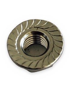 Tuerca inox M10 c/arandela estriada DIN 6923