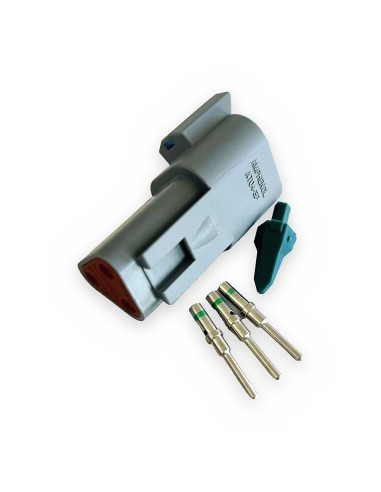 Kit conector 3 vías porta machos estanco