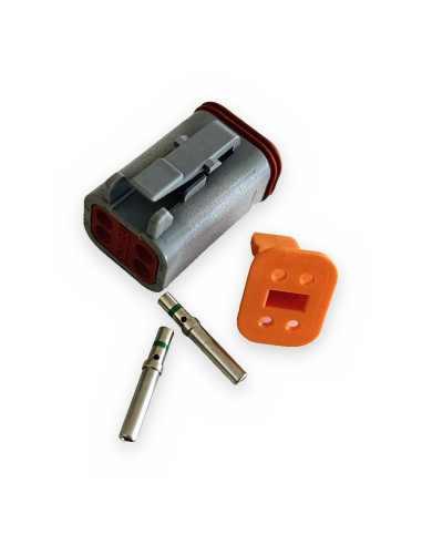 Kit conector 2 vías porta hembras estanco