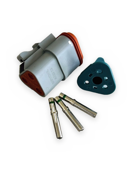 Kit conector 3 vías porta hembras estanco