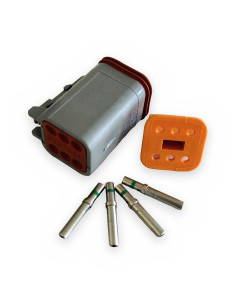 Kit conector estanco 6 vías porta hembras