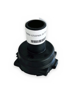 Racor recto c/conex H T5 Ø25 portamangueras