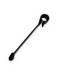 Gancho colgar manguera 14,7 cm. plástico p/ Ø16-20