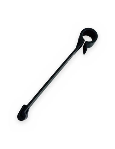 Gancho colgar manguera 14,7 cm. plástico p/ Ø16-20