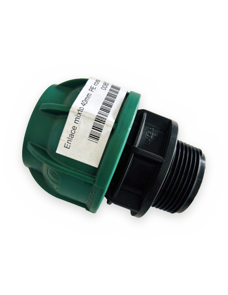 Enlace mixto 40mm  PE rosca M 1"1/4