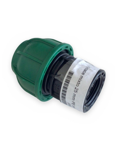 Enlace mixto 25 mm PE rosca H 3/4