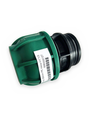 Enlace mixto 50mm PE rosca H1"1/2 polietileno