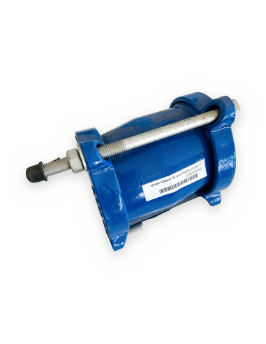 Unión Gibault 90 azul fuerte p/tubo PVC
