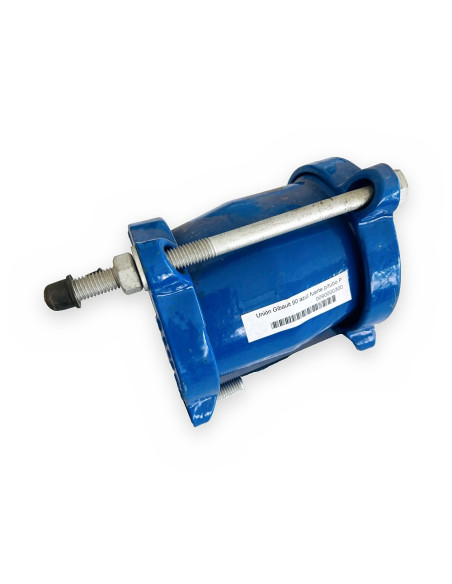 Unión Gibault 90 azul fuerte p/tubo PVC