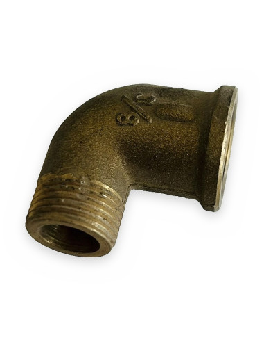 Codo 90º 3/8" HM latón