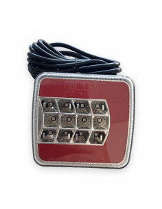 Piloto DCHA. 4 servicios led econ. c/1600mm de cable 12/24v