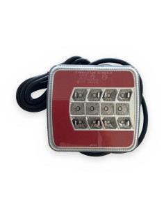 Piloto IZQ 4 servicios led econ. c/1600mm de cable 12/24V.