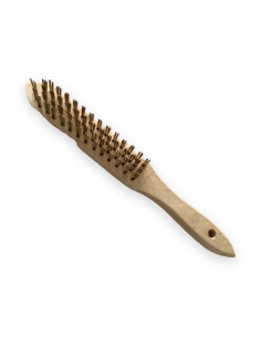 Cepillo mango madera púas rectas acero latonado 50801-4 filas Bellota