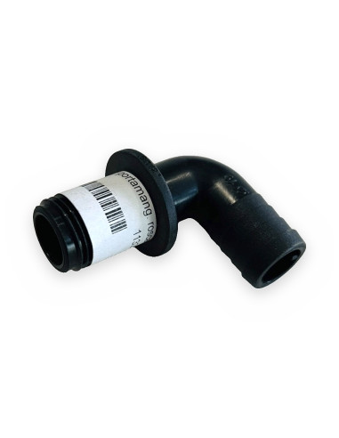 Racor curvo 90º portamang. rosca M 1/2" Ø19 L:20mm