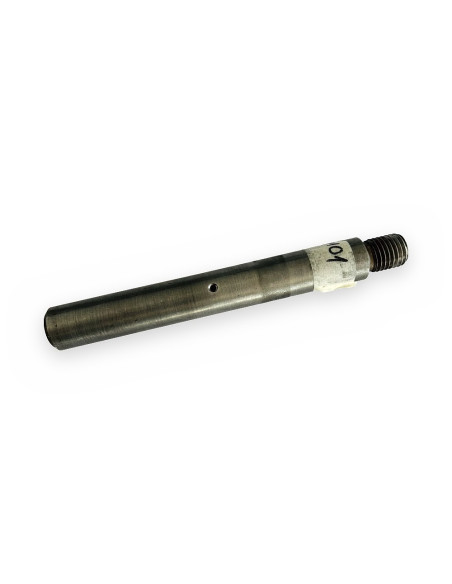 Bulón/eje rueda Ø30mm rosca M24 c/rosca engrasador M6-100  Ltotal:247mm(255) Lrebaje rosca:32mm (35)