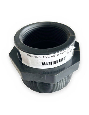 Reducción PVC rosca M3" - H2"