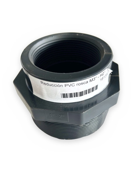 Reducción PVC rosca M3" - H2"