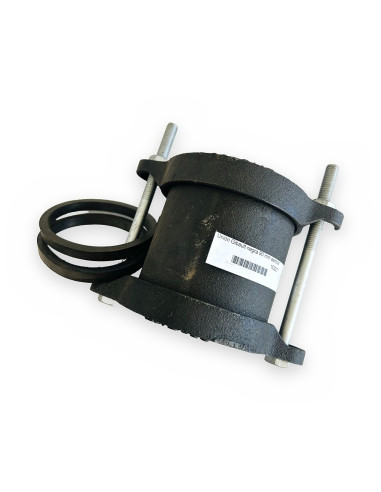 Unión Gibault negra 90 mm sencilla p/tubo PVC