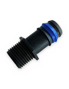 Enlace mixto 20mm - M 1/2" PE c/anilla de seguridad