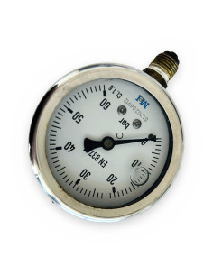 Manómetro glic. 0-60 bar Ø63 1/4" s/vertical inox