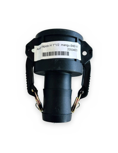 Acople rápido H 1"1/2  mangu Ø40 c/bloqueo a levas  Camlock PP