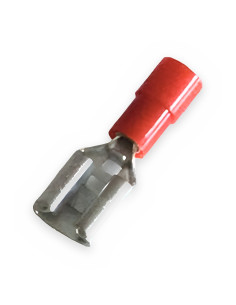 Conector plano H.D. rojo 6,35x0,8 Preaislado