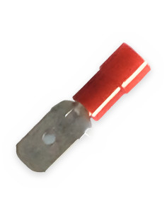 Conector plano M.D. rojo 6,35x0,8 Preaislado