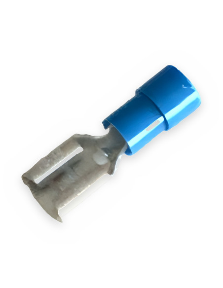 Conector plano H.D.azul 6,35x0,8 Preaislado