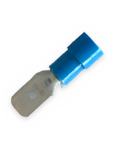 Conector plano M.D. azul 6,35x0,8 Preaislado