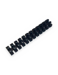 Regleta 12 bornas 10mm2 negra/blanca