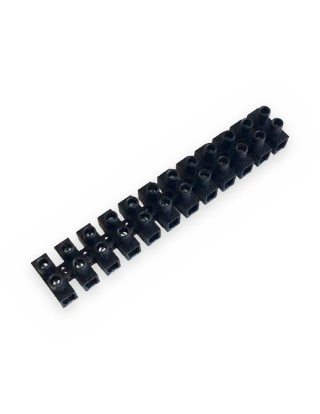 Regleta 12 bornas 10mm2 negra/blanca