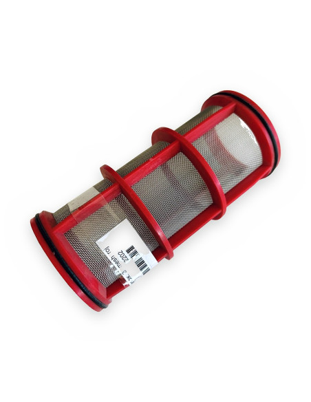 Cartucho filtro 312 inox. 32 mesh  rojo Ø70x150
