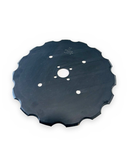 Cuchilla plana dentada 18,75" x 6 mm 4 agujeros, fresado contrario al filo