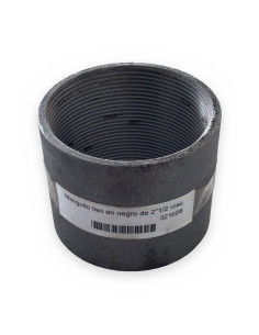 Manguito liso en negro de 2"1/2 rosca H 2986 forjado