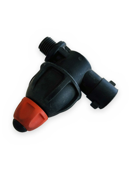 Portaboquillas roscado M 1/4" c/antigota de membrana y grifo de cierre A/R