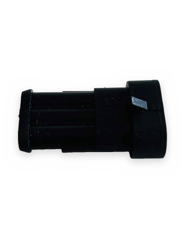 Conector estanco porta macho 3 vías