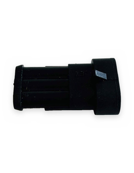 Conector estanco porta macho 3 vías