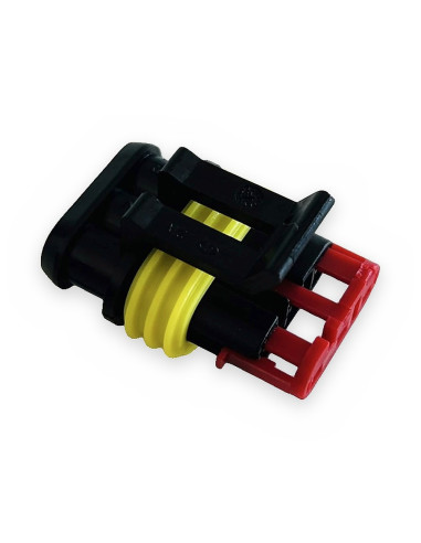 Conector estanco porta hembra 3 vías