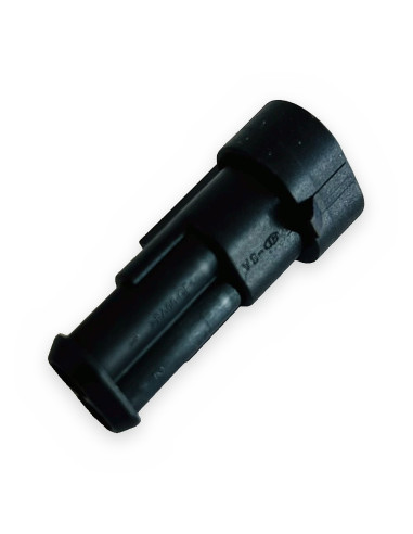 Conector estanco porta macho 2 vías