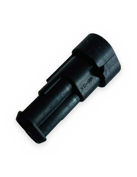 Conector estanco porta macho 2 vías
