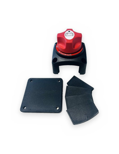 Desconectador de baterías accionamiento rotativo (encendido/apagado) 48 V: 300 A - 1000 A(5 seg) cracasa 68,5 x 68,5 mm.
