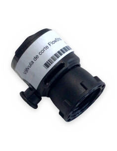 Válvula de corte FlowStop teflón/PTFE orientable (disco azul + membrana teflón)