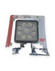 Faro de trabajo 9 LEDs 1500 lm 12/24v cuadrado 6000ºK p/iluminación largo alcance