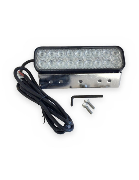 Faro de trabajo LED 12/24V 25W 18 leds para iluminación de largo alcance - montaje vertical, medidas conjunto 180x38x55