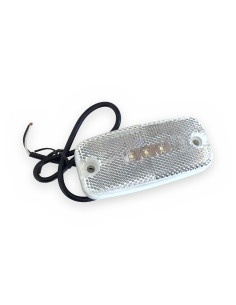 Luces de posición led blanco/transparente rectangular 111x51x20
